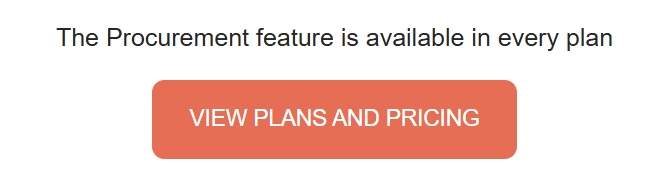Online Procurement Management  System Pricing
